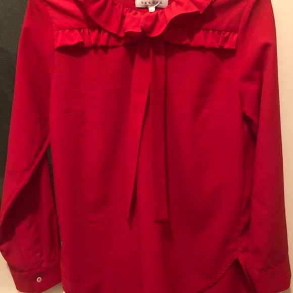 Sandro Tie Collar Blouse - Picture 3 of 4